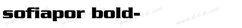 sofiapor bold字体转换